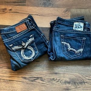 2 Pairs of Big Star jeans size 32L